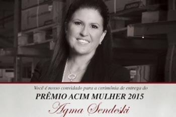 Agma Sendeski recebe prêmio ACIM Mulher nesta sexta (27)