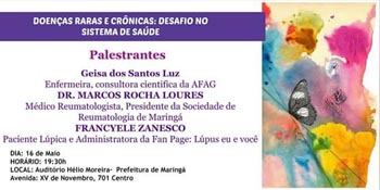 “Doenças raras e crônicas: Desafio no sistema de Saúde” é tema de palestra nesta segunda-feira (16)