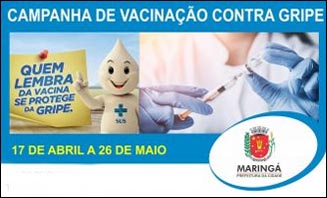 Campanha contra gripe começa dia 17 de abril