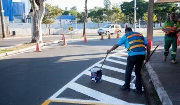 Mobilidade Urbana intensifica sinalização horizontal e reforça segurança no trânsito