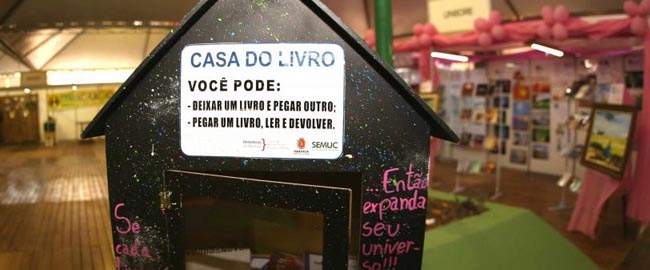 Instalada na Flim “Casa do Livro” espalha histórias pela cidade Instalada na Flim “Casa do Livro” espalha histórias pela cidade