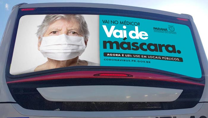 Governo do Paraná lança campanha para incentivar uso de máscaras nos ônibus
