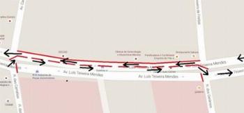 Setrans interdita parte da pista da avenida Teixeira Mendes nesta segunda-feira (14) 