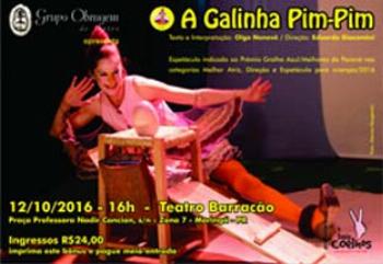Grupo Obragem de Curitiba apresenta espetáculo infantil no Teatro Barracão, nesta quarta-feira (12) 
