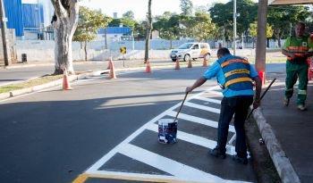 Mobilidade Urbana intensifica sinalização horizontal e reforça segurança no trânsito 