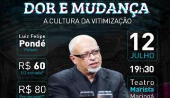 Filósofo Luiz Felipe Pondé faz palestra nesta quarta-feira (12) 