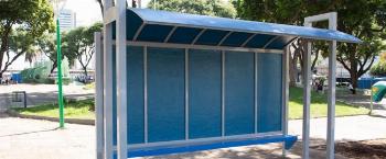 Instalação de abrigos do transporte coletivo bate recorde este ano 