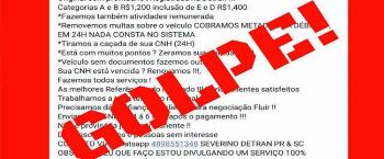 Detran alerta para golpes em redes sociais Detran alerta para golpes em redes sociais