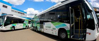 Novos ônibus atendem exigências da Prefeitura para concessão do aumento Novos ônibus atendem exigências da Prefeitura para concessão do aumento