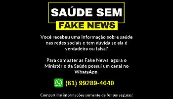 Ministério da Saúde lança serviço de combate à Fake News 