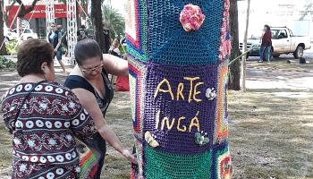 Feira na praça mostra crochê como arte e trabalho 