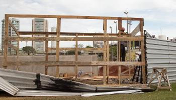 Prosseguem obras da pista de skate na Vila Olímpica Prosseguem obras da pista de skate na Vila Olímpica