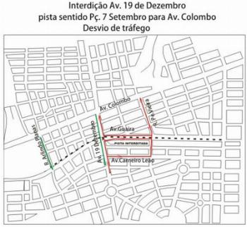 Avenida 19 de Dezembro será interditada 