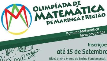 Aberta inscrição para 3ª Olímpiada de Matemática de Maringá e Região 