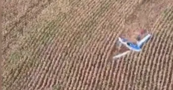 Aeronave de pequeno porte cai em área rural de Marialva 