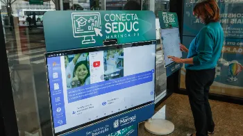 Pedidos de matrículas na rede municipal de Maringá podem ser feitos em totem no Terminal Urbano