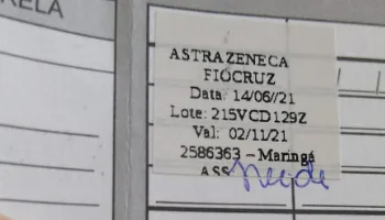 Prefeitura orienta que população verifique a etiqueta de vacinação, confirmando a validade das doses Prefeitura orienta que população verifique a etiqueta de vacinação, confirmando a validade das doses