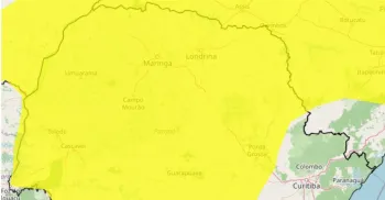 Possibilidade de até 50 mm de chuva: Inmet inclui 365 cidades do Paraná em alerta de tempestades 