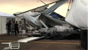 Com indícios de temporal, forte ventania atinge Maringá 