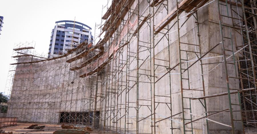 Obras da Ópera Oscar Niemeyer chegam a 43% de execução; veja fotos 