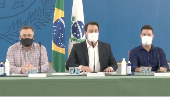 Ratinho Jr. anuncia lockdown de oito dias em todo o Paraná