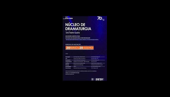 Oficina de Dramaturgia está com inscrições abertas.