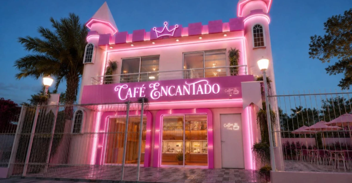 Café Encantado, o castelo rosa de Maringá, tem data de inauguração divulgada
