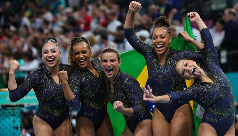 Olimpíadas 2024: Brasil conquista medalha inédita por equipes na ginástica artística