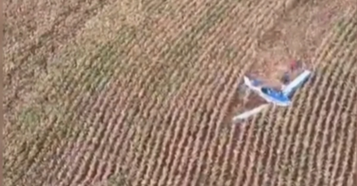 Aeronave de pequeno porte cai em área rural de Marialva