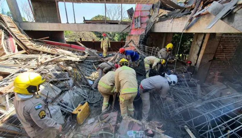 Desabamento em obra na UEM deixa cinco trabalhadores feridos