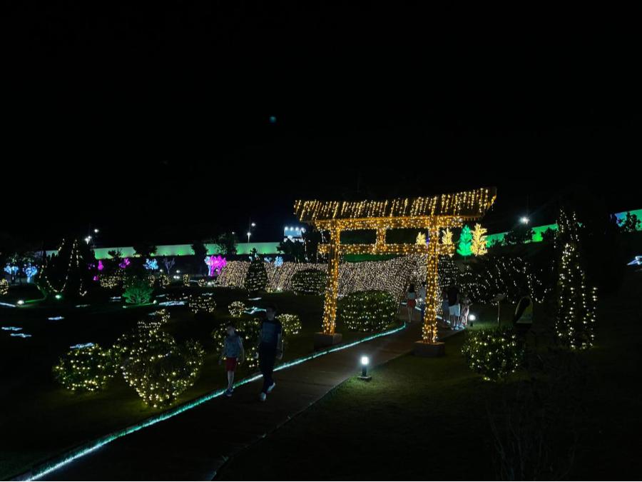 Decorações da Maringá Encantada iluminam o Centro e o Parque do Japão; veja fotos 