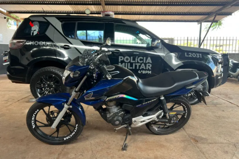 Moto furtada é recuperada em Maringá com auxílio do sistema de monitoramento Olho Vivo