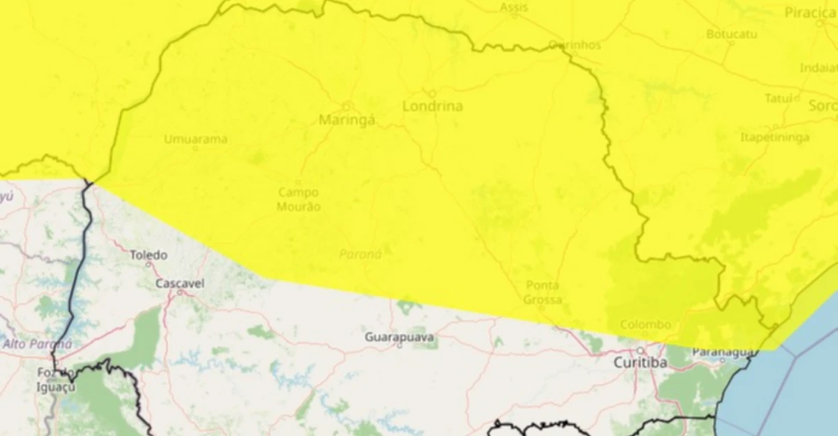 Inmet emite alerta de chuvas intensas para Maringá nesta segunda (27;) saiba mais