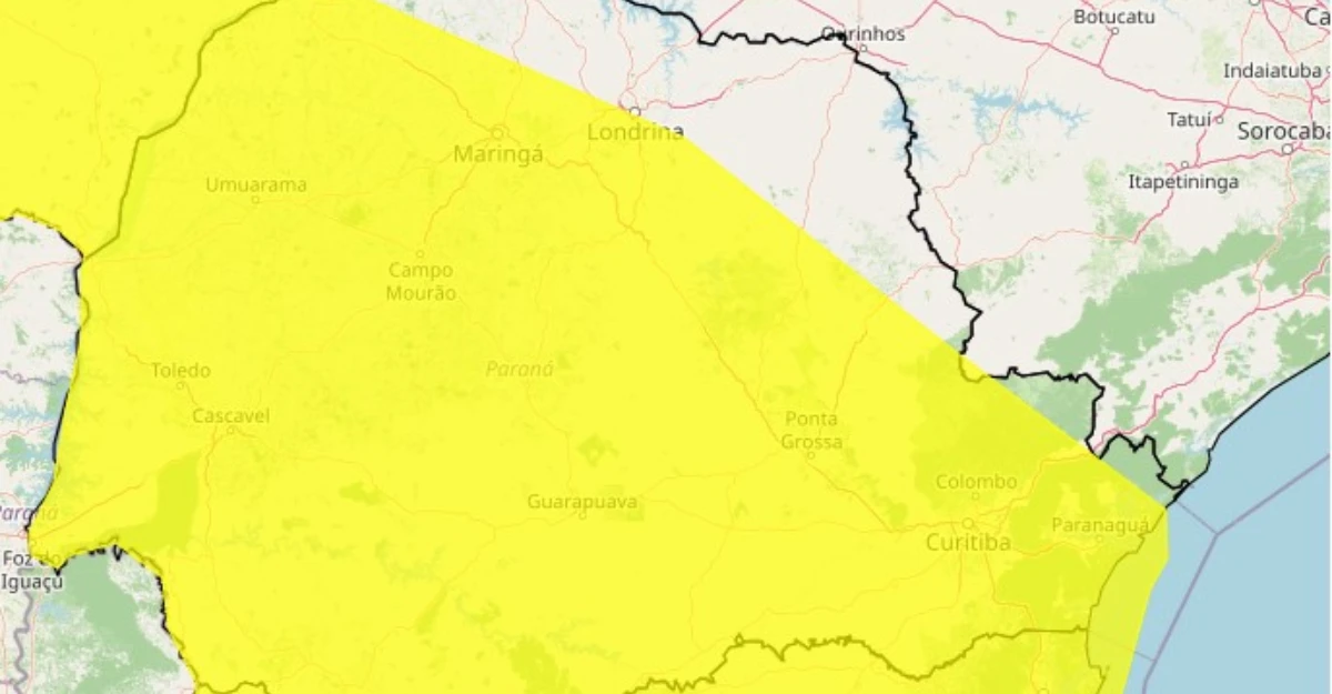 Maringá entra em alerta de tempestade do Inmet; veja detalhes
