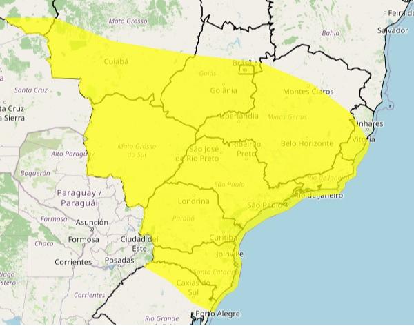 Inmet mantém alerta de tempestades para todas as cidades do Paraná nesta quinta (11) 