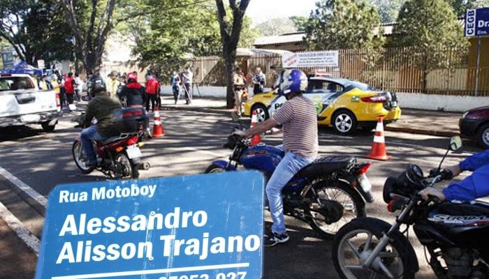 Rua de Maringá eterniza nome de motoboy vítima de imprudência no trânsito