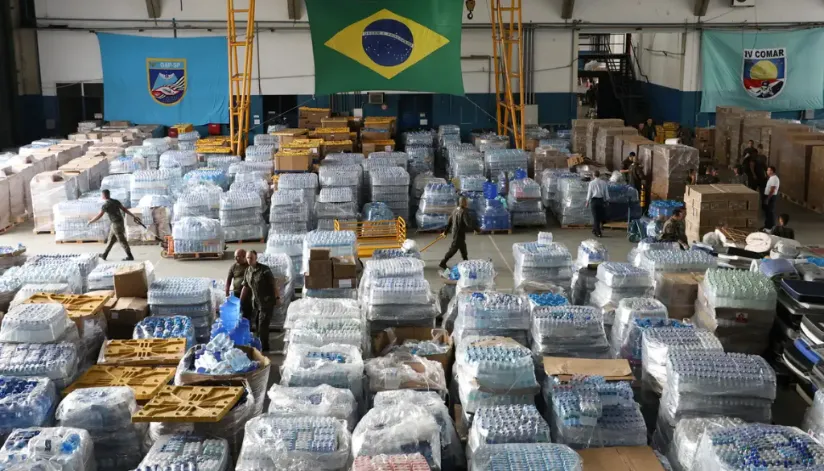 Mais de 200 toneladas de alimentos já foram doados ao RS, estima Defesa Civil do estado