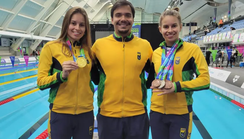Maringaenses Débora e Beatriz Carneiro conquistam 1º e 2º lugar no Mundial Paralímpico de Natação