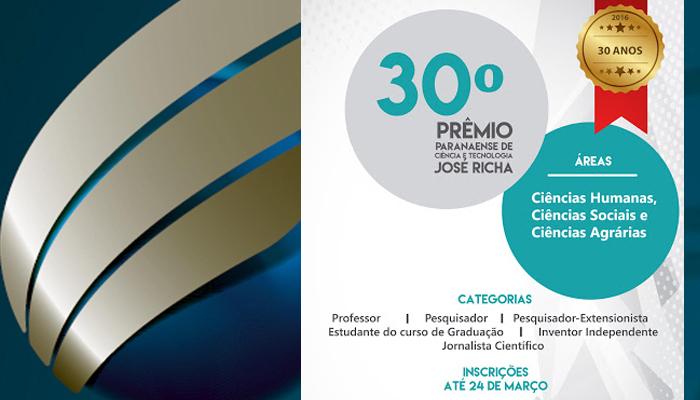 Prêmio Paranaense de Ciência e Tecnologia está com inscrições abertas Prêmio Paranaense de Ciência e Tecnologia está com inscrições abertas