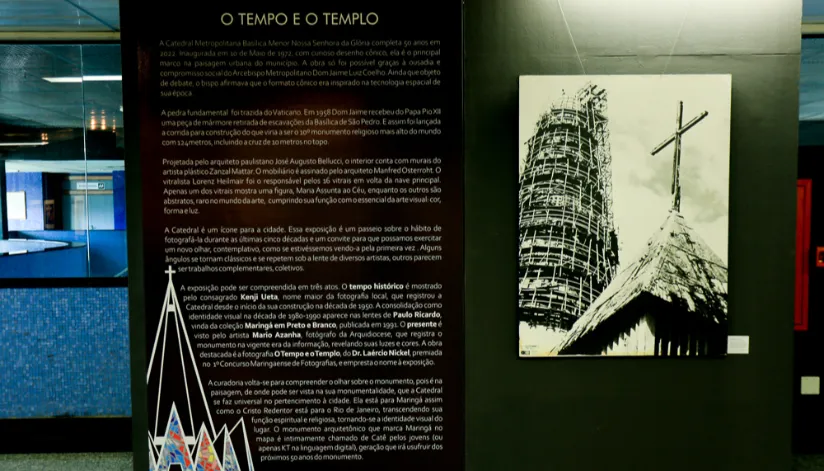 Exposição “O tempo e o templo” homenageia os 50 anos da Catedral de Maringá