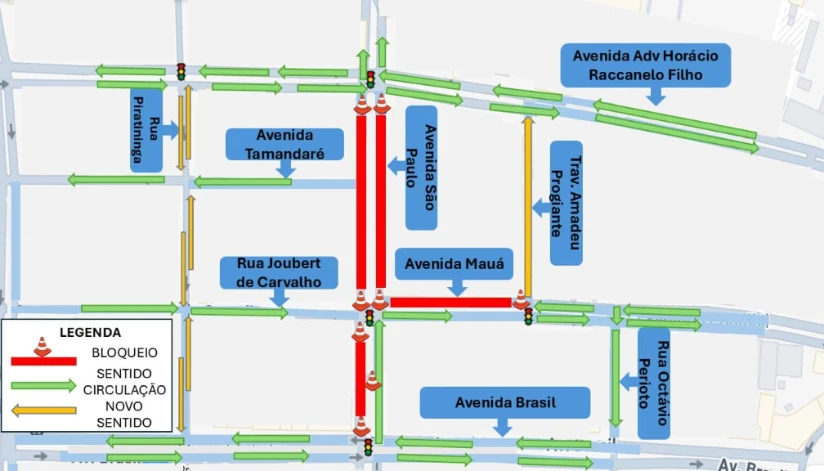 Nova etapa em reparo da cratera da Avenida São Paulo altera trânsito da região nesta quinta (16) Nova etapa em reparo da cratera da Avenida São Paulo altera trânsito da região nesta quinta (16)